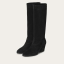Jane kozaki, czarny welur OUTLET